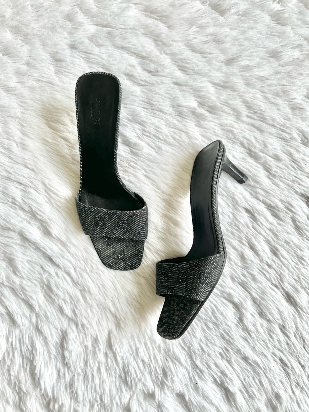 Vintage Gucci Tom Ford Monogram Kitten Heels - Picture 1 of 7